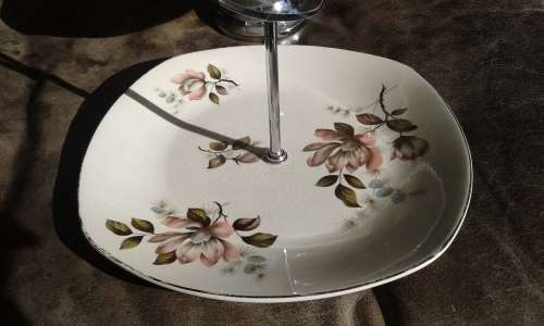 2 Midwinter Cake High Tea Stands Fashion Shape 9-63 Staffordshire