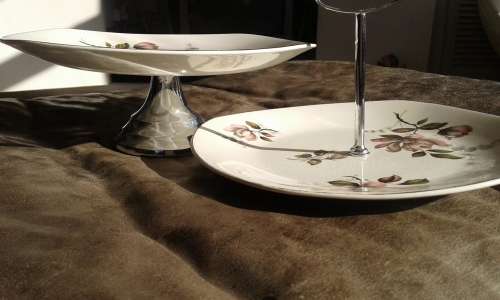 2 Midwinter Cake High Tea Stands Fashion Shape 9-63 Staffordshire
