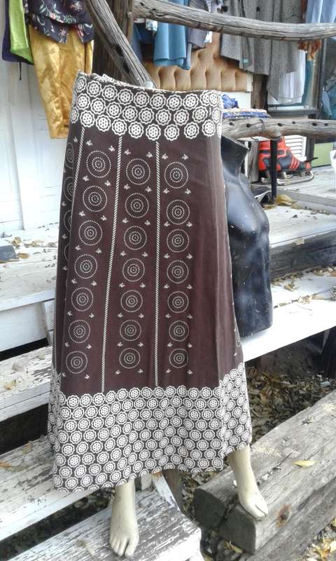 African Print Cotton Skirt Size 10