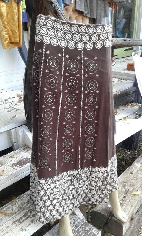 African Print Cotton Skirt Size 10