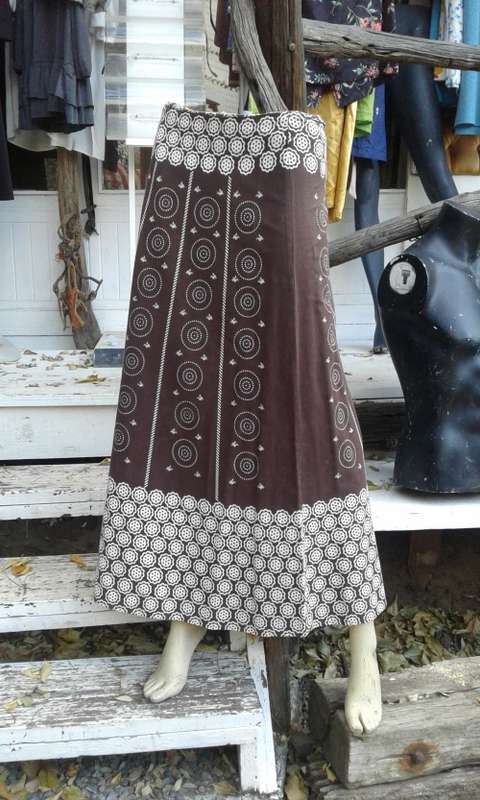 African Print Cotton Skirt Size 10