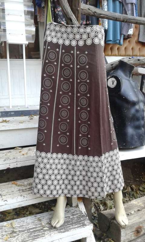 African Print Cotton Skirt Size 10