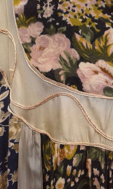 Original 1980s Vintage Boho Style Tunic Kaftan Gypsy Dress Size 14 to 16