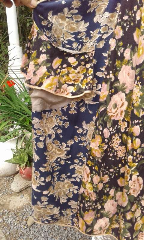 Original 1980s Vintage Boho Style Tunic Kaftan Gypsy Dress Size 14 to 16