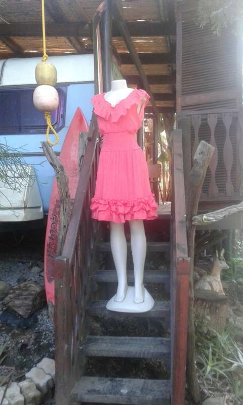 Vintage Pink Gypsy Style Bohemian Ruffled Summer Dress By Walkstar Size 12
