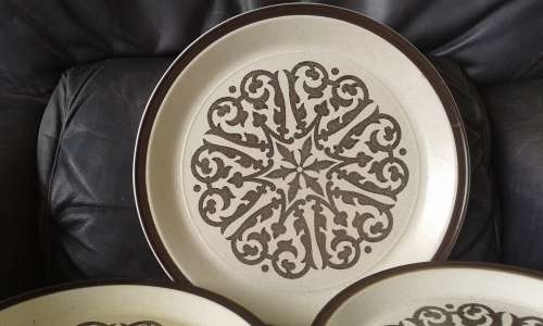 Rare Doverstone Heather Gates Staffordshire England Modern Mid Century Stoneware Dinner Set 31 Piece