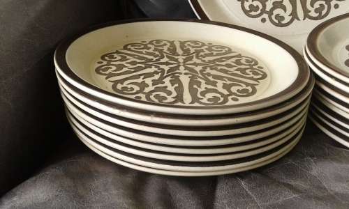 Rare Doverstone Heather Gates Staffordshire England Modern Mid Century Stoneware Dinner Set 31 Piece