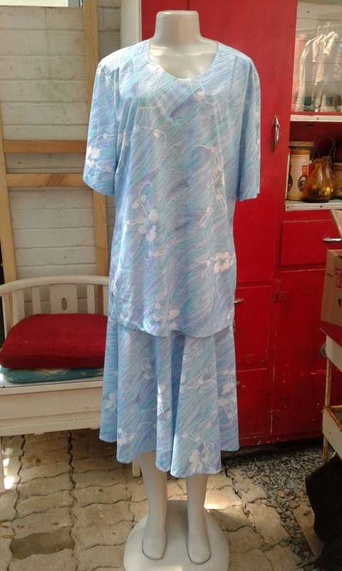 Vintage 1980s Charleston Style Dress Size 16
