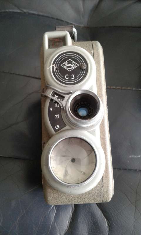 Vintage Eumig C3 8mm Double Movie Camera In Original Leather Case