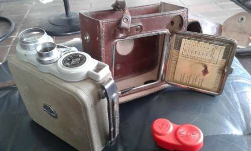 Vintage Eumig C3 8mm Double Movie Camera In Original Leather Case