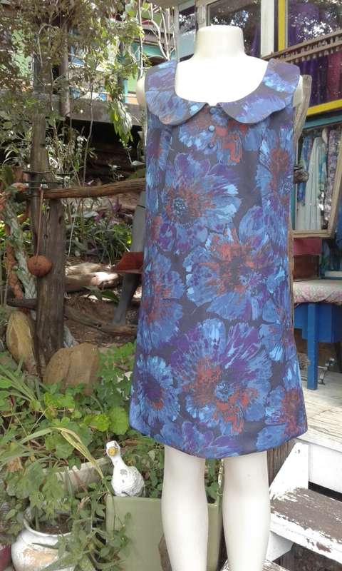 Casual Dresses Original 1960s Sleeveless Vintage Tea Dress With Collar Costum Made Size 12 to 14 for sale in East London ID 631124671