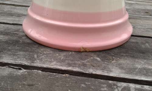 Large Gabriella Miller Designs Fenton Pitcher Jug Pink And Cream With Small Rose Design