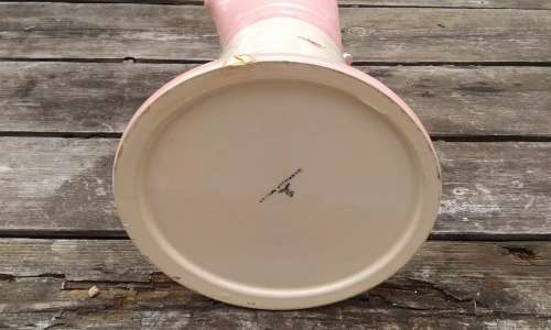 Large Gabriella Miller Designs Fenton Pitcher Jug Pink And Cream With Small Rose Design