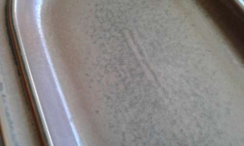 Large Arabia Wartsila Finland Mid Century Modern Brown Ruska Oval Serving Platter 37cm x 25 cm
