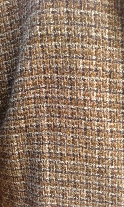 Vintage 1960s Costum Design Tartan Jacket With Brown Collar Size 10