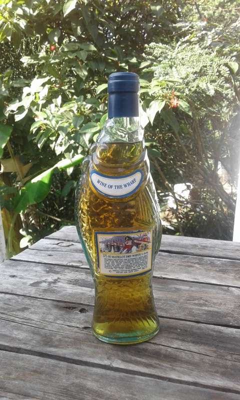 Vintage Wine Of The Wharf Dry White Matelot Wine Bottle Sealed Unopened Fish Shape
