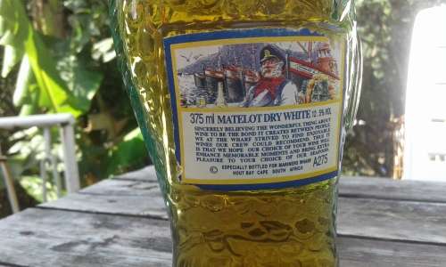 Vintage Wine Of The Wharf Dry White Matelot Wine Bottle Sealed Unopened Fish Shape