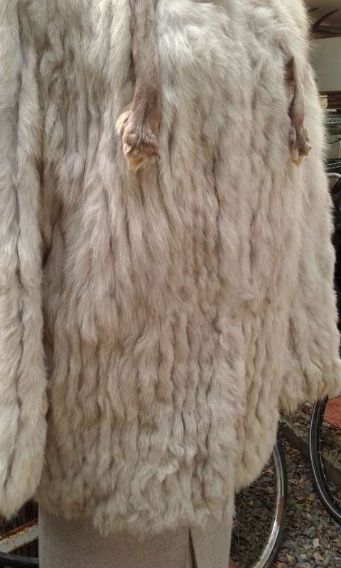 Superb Vintage White Blonde Genuine Mink Fur Designer Coat Superior Quality Size 10 to 12