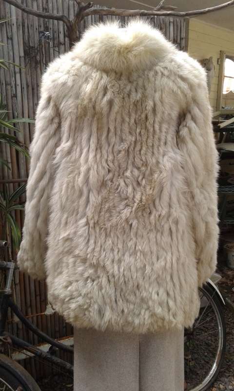 Superb Vintage White Blonde Genuine Mink Fur Designer Coat Superior Quality Size 10 to 12