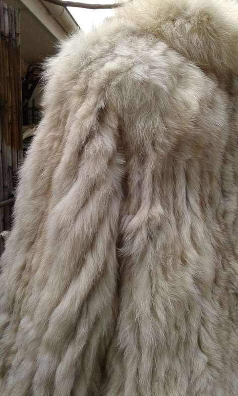 Superb Vintage White Blonde Genuine Mink Fur Designer Coat Superior Quality Size 10 to 12