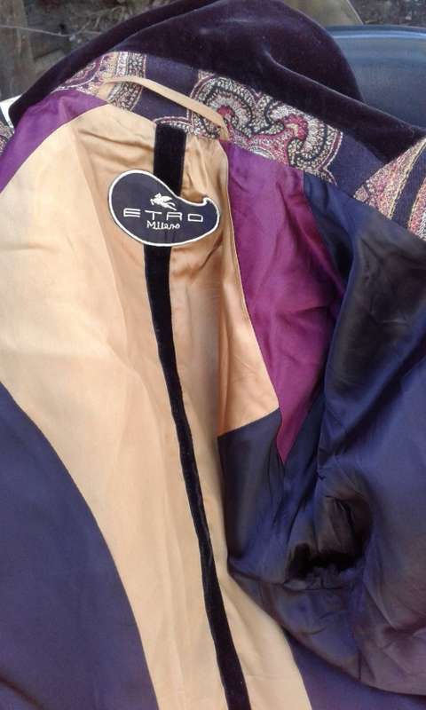 Exquisite Italian Designer  Coat By Etro Milano Paisley Pattern Size 10 Excellent Condition
