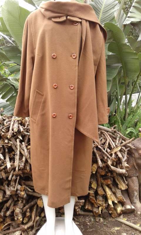 Finest Quality Pure Cashmere Coat With Matching Scarf By Peter Hahn Made In Germany Size 14 to 16