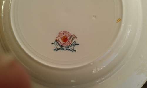 Set Of 5 Rare Alfred Meakin CORALIE Astoria Shape Marigold Soup Plates