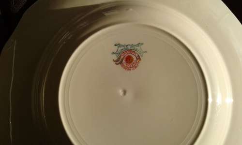 Set Of 5 Rare Alfred Meakin CORALIE Astoria Shape Marigold Soup Plates