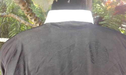 Vintage Original Pure Chinese Silk Shirt With Detachable Collar Size XL
