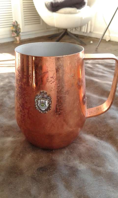 Vintage Atlanta Real Copper Johannesburg Souvenir Mug