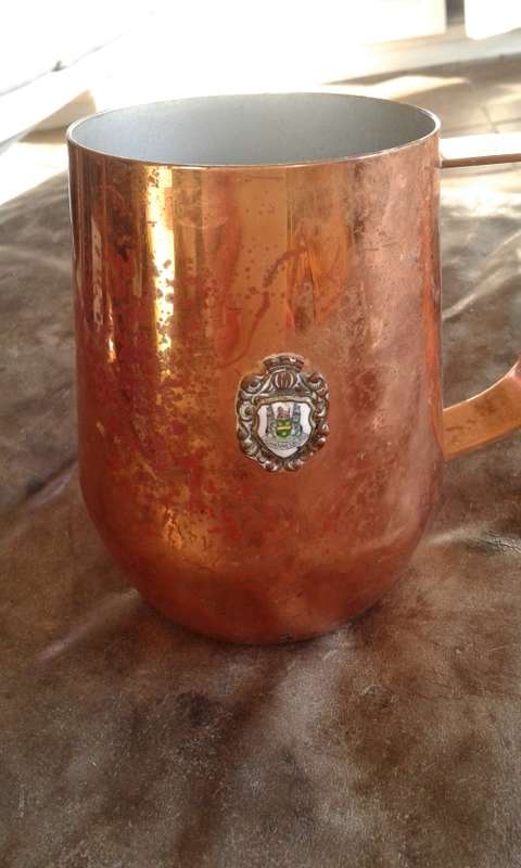Vintage Atlanta Real Copper Johannesburg Souvenir Mug