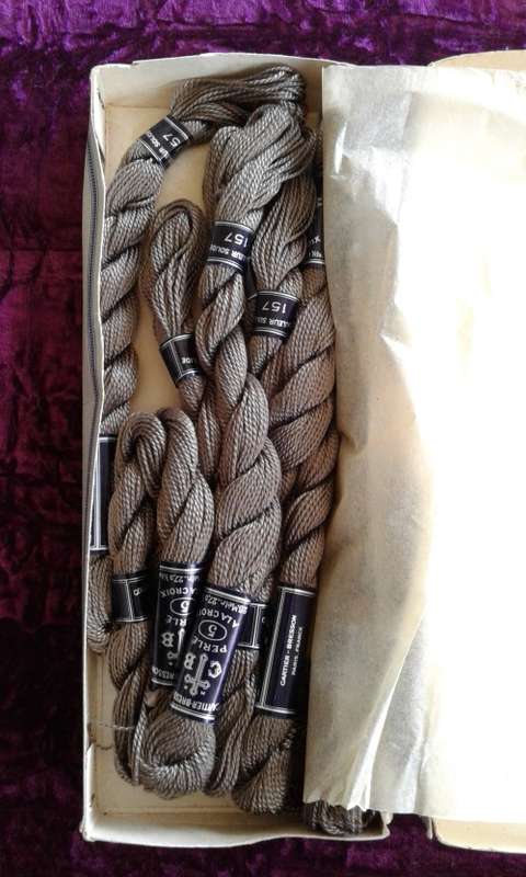 7 Vintage Embroidery Cotton Skeins No.5 Coton Perle Brillante Cartier Bresson  A La Croix Paris