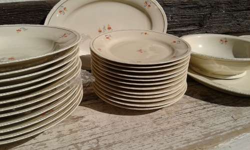 Rare Antique German Bavaria 27 Eamag ALT SCHOENWALD OLD SCHOENWALD Porcelain 46 Pieces Dinner Set