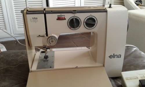 Vintage Elna Lotus SP Compact Sewing Machine Made In Switzerland