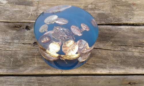 RAF Moth Royal Airforce Brass Button And Hat Cap Badge Resin Paper Weight WWII