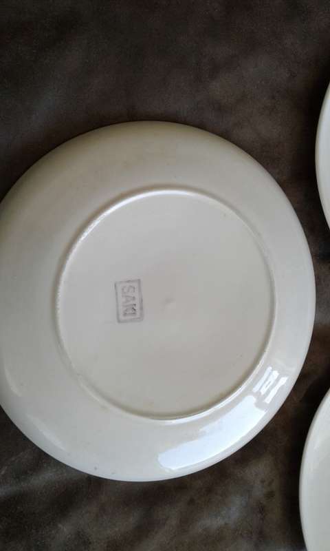 Vintage Saki Fine China Side Plates Japan Yellow Flowers x 3