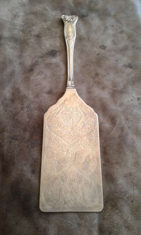Vintage Silver Plated Large Square Cake Pie Lifter