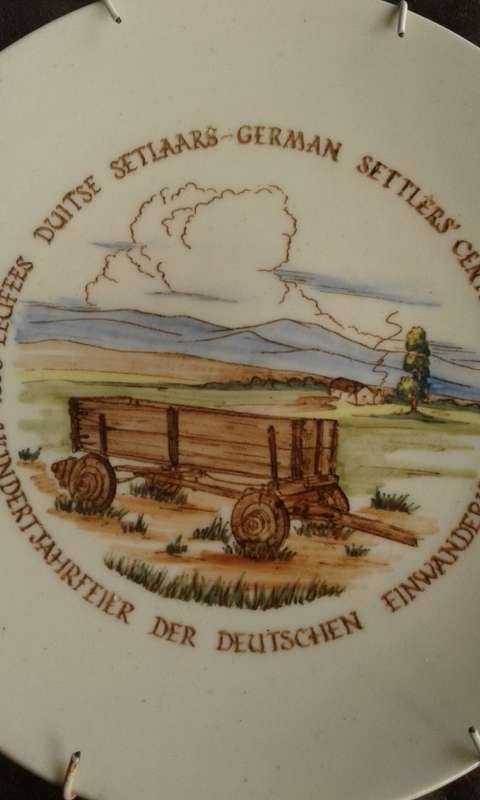 Drostdy Ware Wall Plate German Settlers Centenary 1858 to 1958 Grahsmstown Potteries