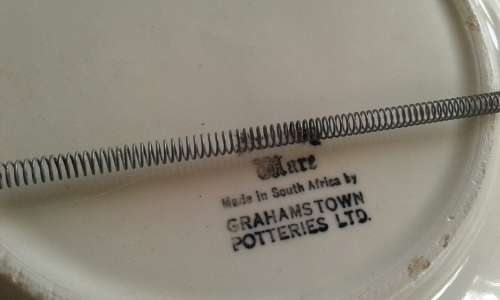 Drostdy Ware Wall Plate German Settlers Centenary 1858 to 1958 Grahsmstown Potteries