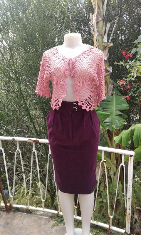 Knitwear Vintage Mauve Color Handcrocheted Bolero Jacket Top Size 10 to 12 was listed for 0.00 on 6 Feb at 09 16 by koenigottokars in East London ID 606123045
