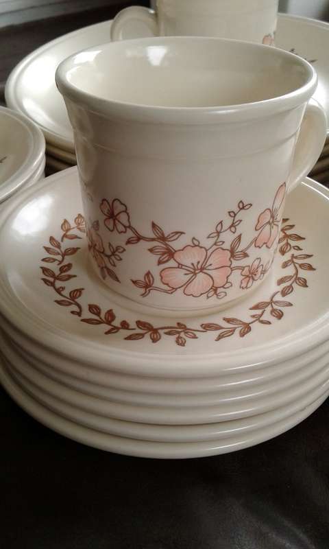 Vintage Biltons Ironstone Staffordshire Dinner Coffee Set Made In England 25 Pieces