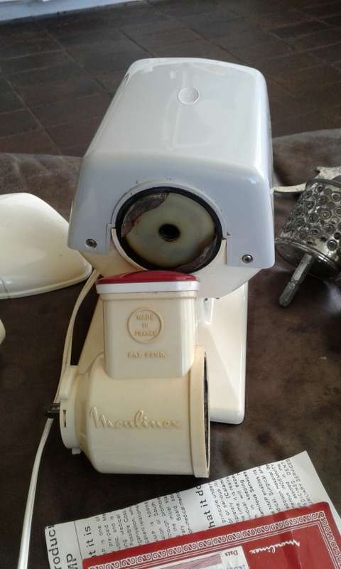Vintage 1967 Moulinex Combine JEANNETTE Meat Grinder Salad M Made In France Complete All Accessories
