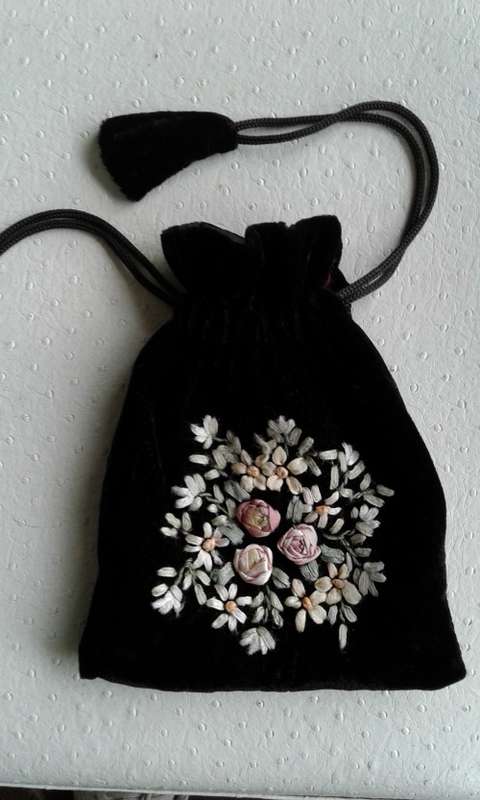 Vintage 1940s Embroidered Evening Handbag Bag Austria