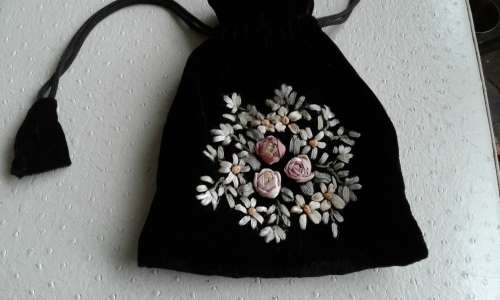 Vintage 1940s Embroidered Evening Handbag Bag Austria