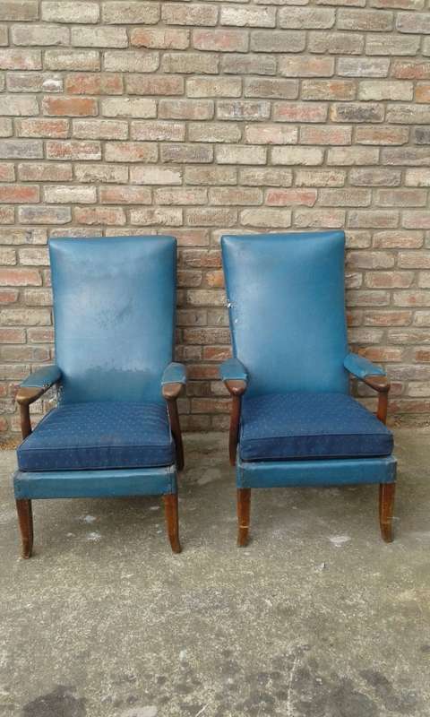 Two Mid Century Modern Original Parker Knoll Armchairs Original Cond. Not Restored OWN COLLECTION
