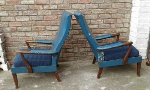 Two Mid Century Modern Original Parker Knoll Armchairs Original Cond. Not Restored OWN COLLECTION