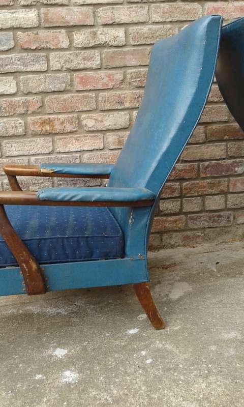 Two Mid Century Modern Original Parker Knoll Armchairs Original Cond. Not Restored OWN COLLECTION