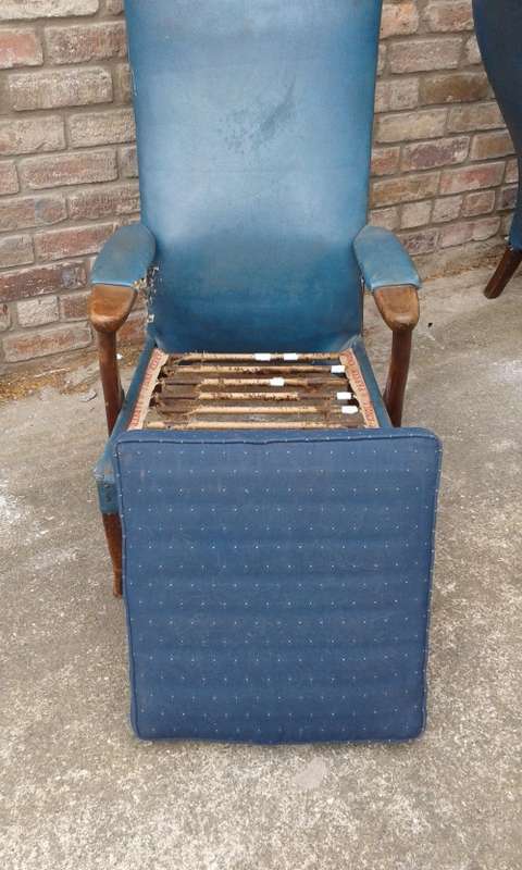 Two Mid Century Modern Original Parker Knoll Armchairs Original Cond. Not Restored OWN COLLECTION