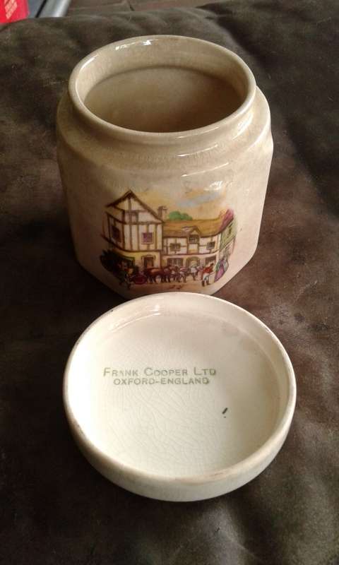 Frank Cooper The Old Coach House York Porcelain Marmalade Jar Pot With Lid England Oxford