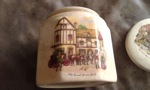 Frank Cooper The Old Coach House York Porcelain Marmalade Jar Pot With Lid England Oxford